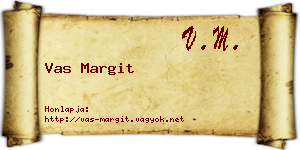 Vas Margit névjegykártya
